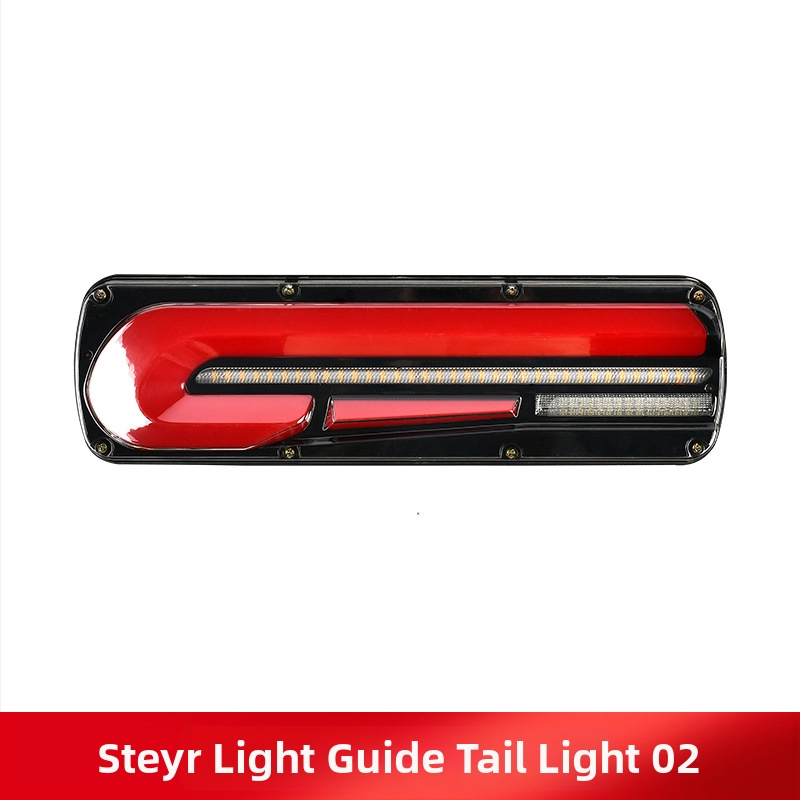 LED zadné svetlo Steyr light guide tail light pre auto, dodávku a nákladné auto | LED svetelný zdroj; Plastové telo; Pre auto, dodávku a nákladné auto; Životnosť 50000h