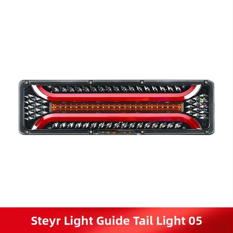 LED zadné svetlo Steyr light guide tail light pre auto, dodávku a nákladné auto | LED svetelný zdroj; Plastové telo; Pre auto, dodávku a nákladné auto; Životnosť 50000h