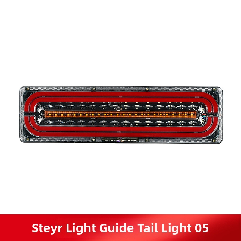 LED zadné svetlo Steyr light guide tail light pre auto, dodávku a nákladné auto | LED svetelný zdroj; Plastové telo; Pre auto, dodávku a nákladné auto; Životnosť 50000h