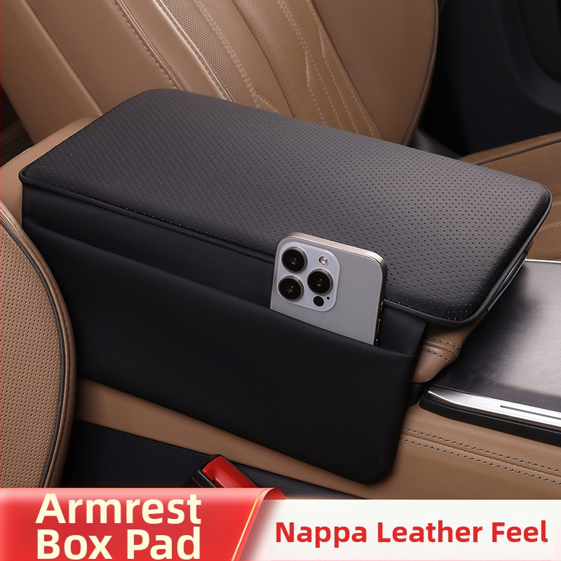 Perne pentru cotiera auto – centru de depozitare, piele; universal; personalizabil