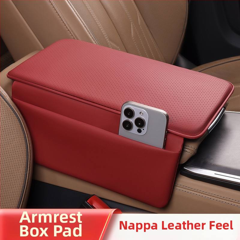 Perne pentru cotiera auto – centru de depozitare, piele; universal; personalizabil