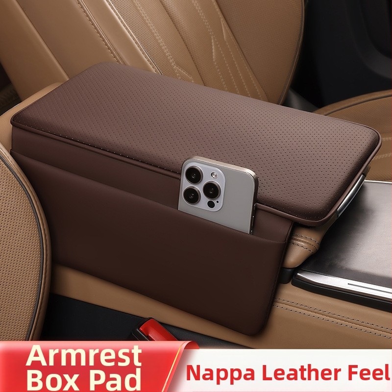 Perne pentru cotiera auto – centru de depozitare, piele; universal; personalizabil