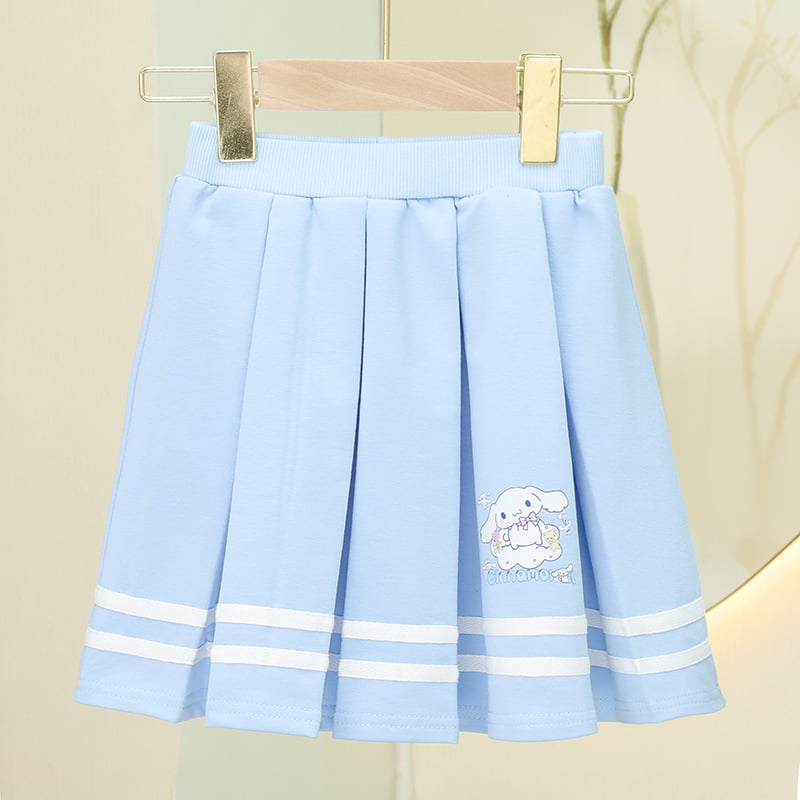 Детска плисирана пола от памук, карикатурен принт, за момичета 3–8 години, лято