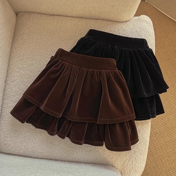 Принцесова пола с многослойна кройка, кадифена материя, подплата модал, зима