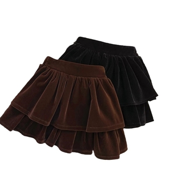 Принцесова пола с многослойна кройка, кадифена материя, подплата модал, зима