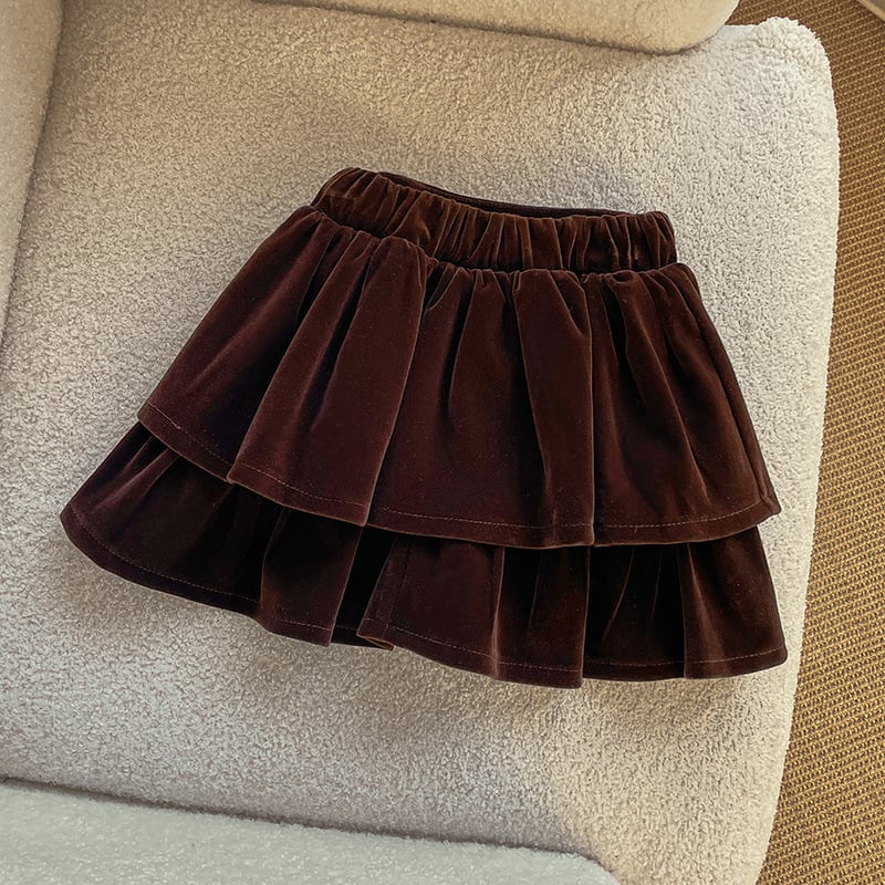 Принцесова пола с многослойна кройка, кадифена материя, подплата модал, зима