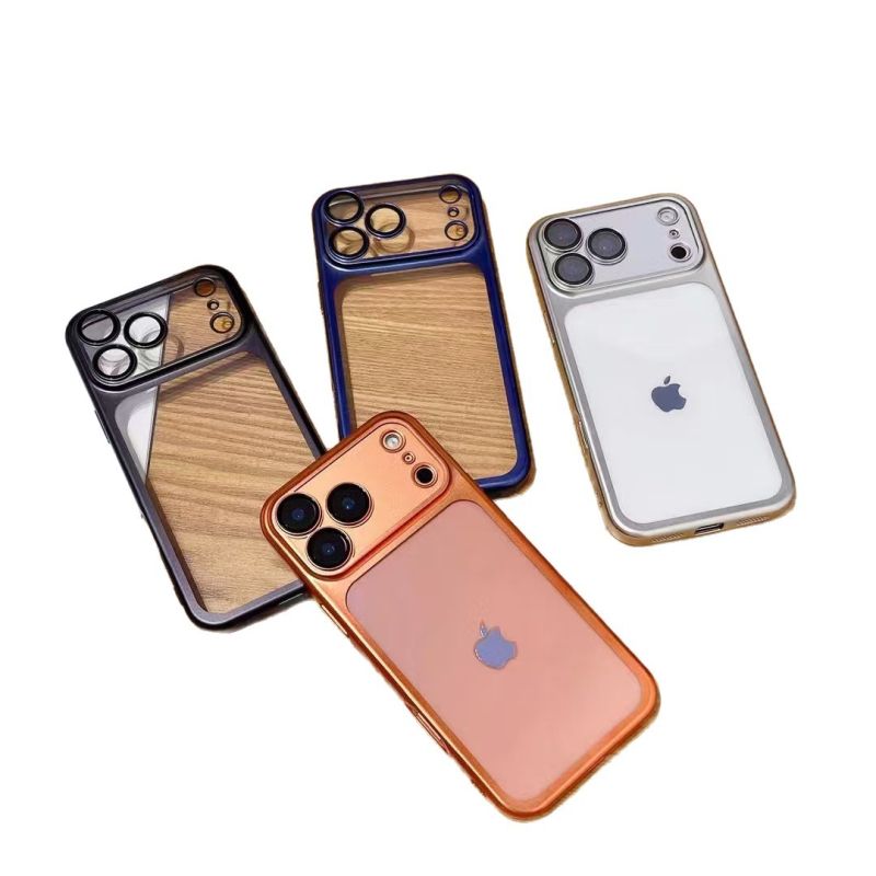 Прозрачен TPU калъф за iPhone 17 Pro / Pro Max, матово електроплакирано покритие, против падане, включва филм за обектива