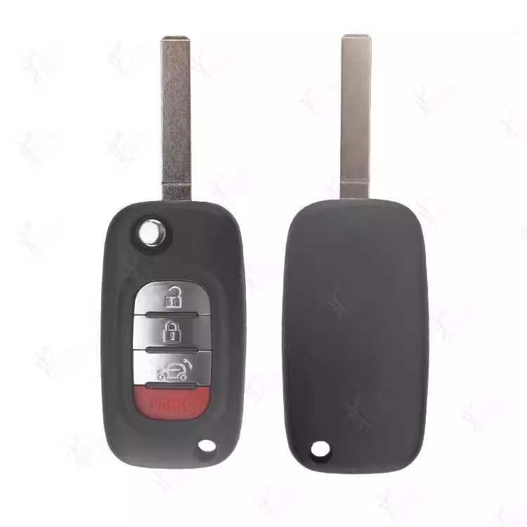 Калъф за ключ Mercedes Smart със сгъваем дистанционен ключ, 3–4 бутона, пластмасов, модел SS, с панти