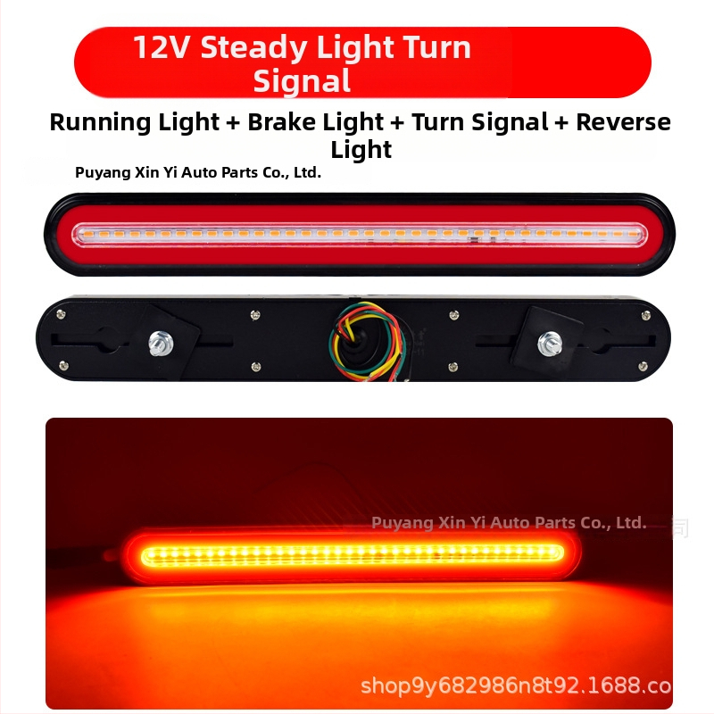 LED zadné svetlo nákladného vozidla – model 140-2, kanál vedenia svetla, cúvacie a brzdové svetlo