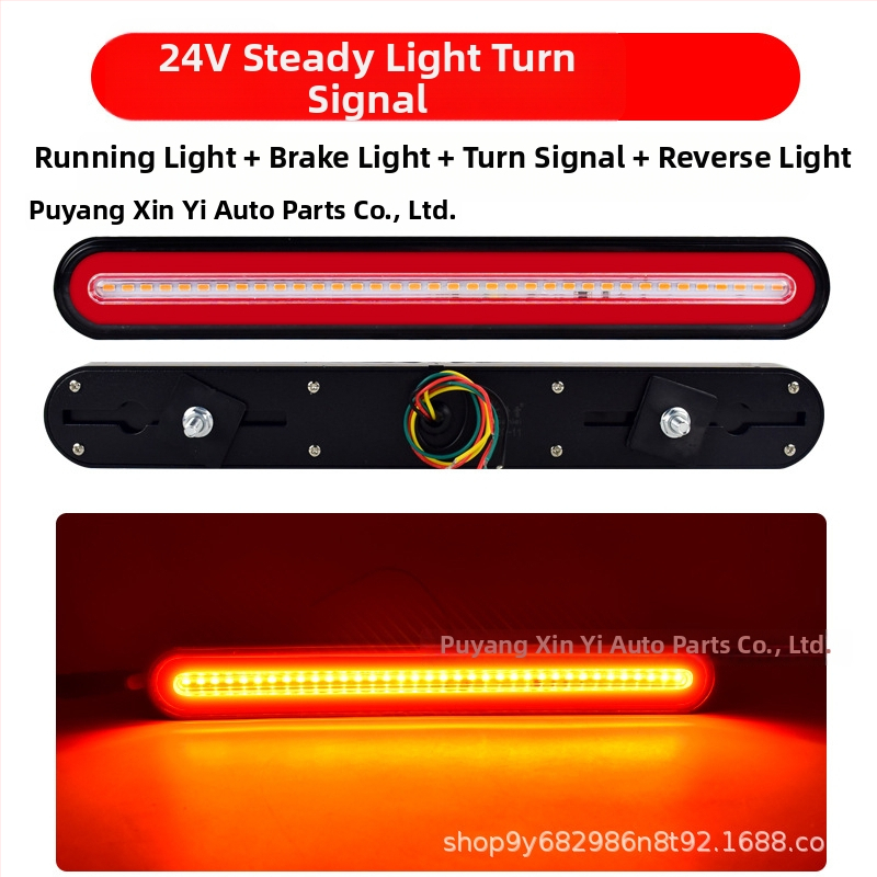 LED zadné svetlo nákladného vozidla – model 140-2, kanál vedenia svetla, cúvacie a brzdové svetlo