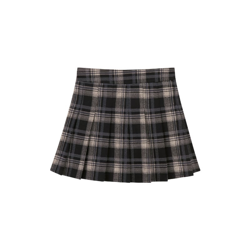 AMYBABY Момичешка пола А-линия, клетъчен принт – есен 2025, за деца 3–8 години