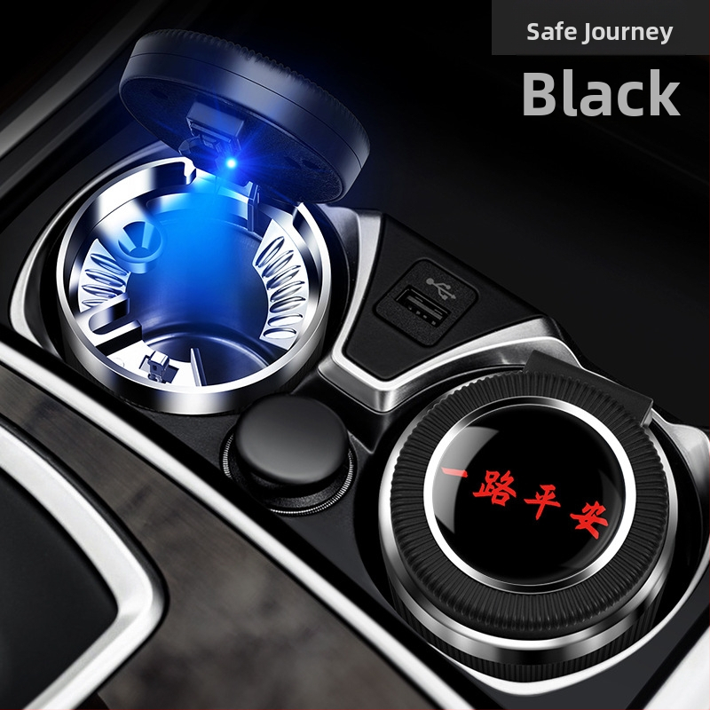 Auto pepelnjak s poklopcem, model 021, Cool Chi, s plastično-metalnom unutarnjom oblogom, za auto i kućnu upotrebu