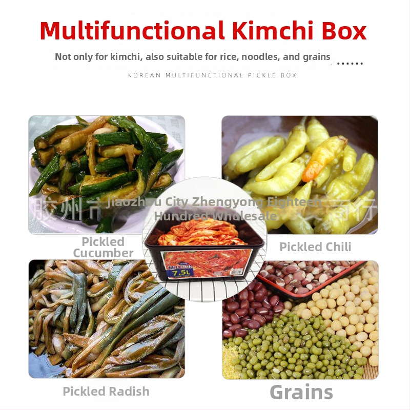 Négyzet alakú műanyag tárolóedény fedővel, kapacitás több mint 5 L