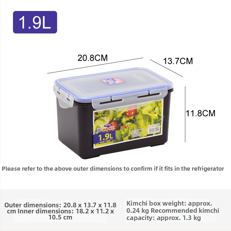 Négyzet alakú műanyag tárolóedény fedővel, kapacitás több mint 5 L