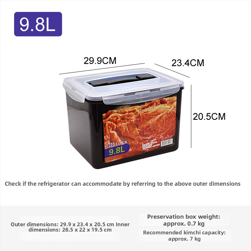 Négyzet alakú műanyag tárolóedény fedővel, kapacitás több mint 5 L