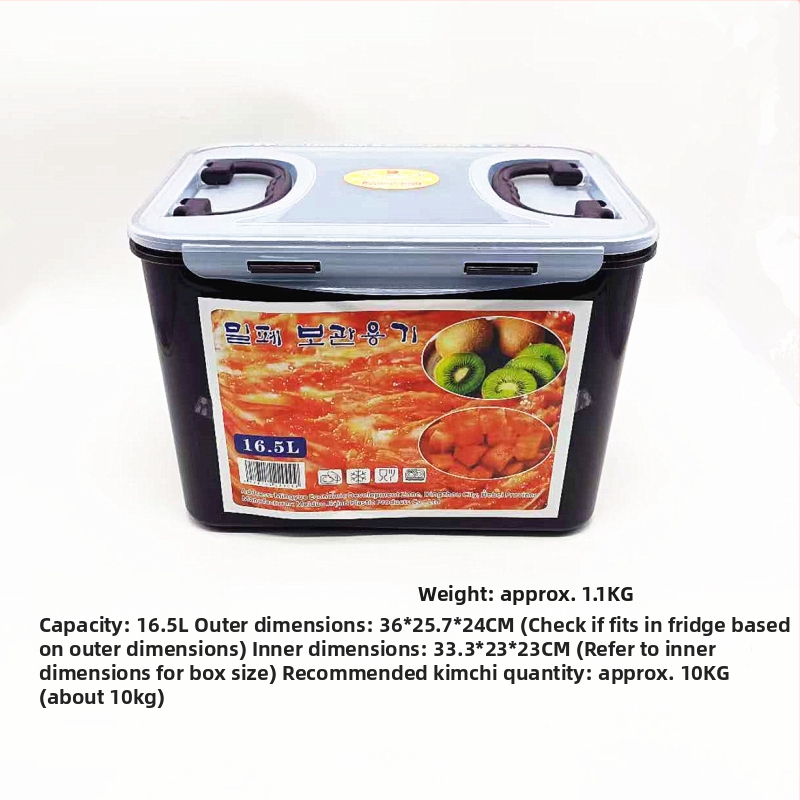 Négyzet alakú műanyag tárolóedény fedővel, kapacitás több mint 5 L