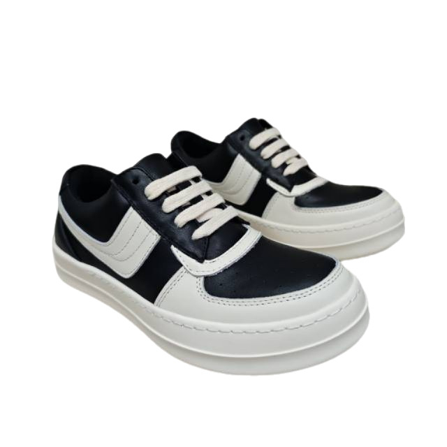 Unisex niske skate tenisice s okruglim prstom, gornji dio od top grain kože, potplat od gume, zatvaranje vezivanjem šnura, visina peta 3–5 cm