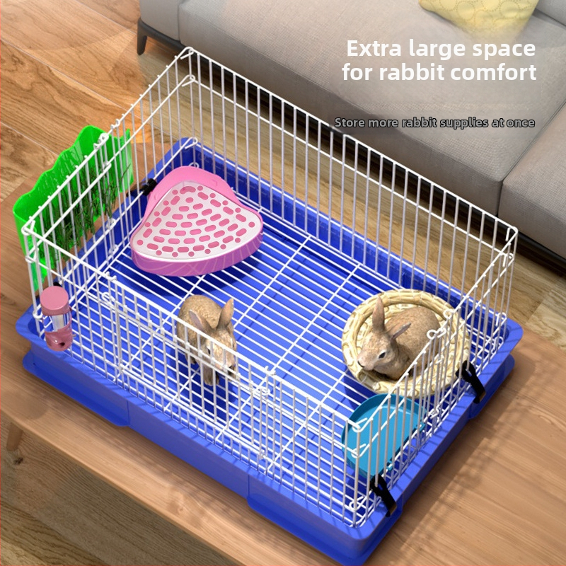 Drevená klietka pre zajce do interiéru, luxusný dizajn, štýl hniezda, anti-močenie