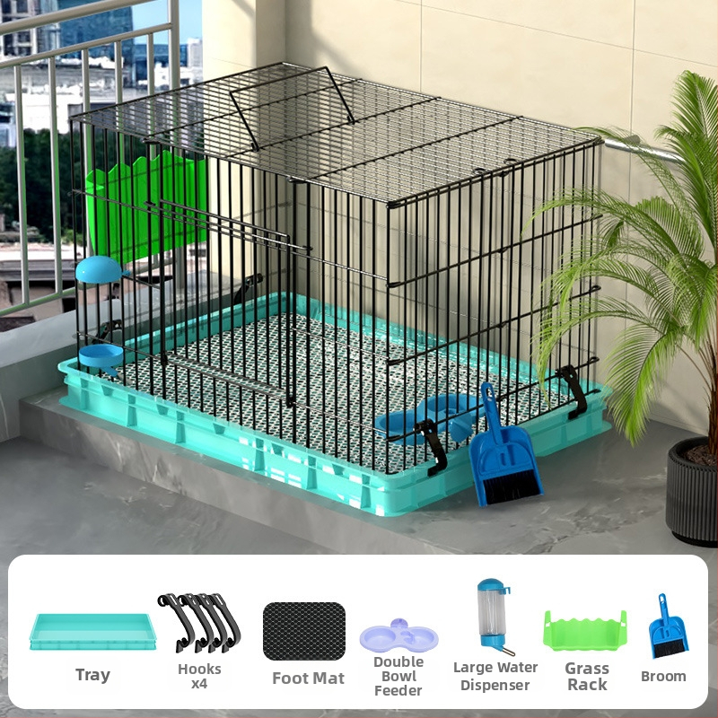 Ξύλινο κλουβί για κουνέλους για οικιακή χρήση, πολυτελής σχεδιασμός, αντι-ούρηση, φωλιά κατοικίδιων