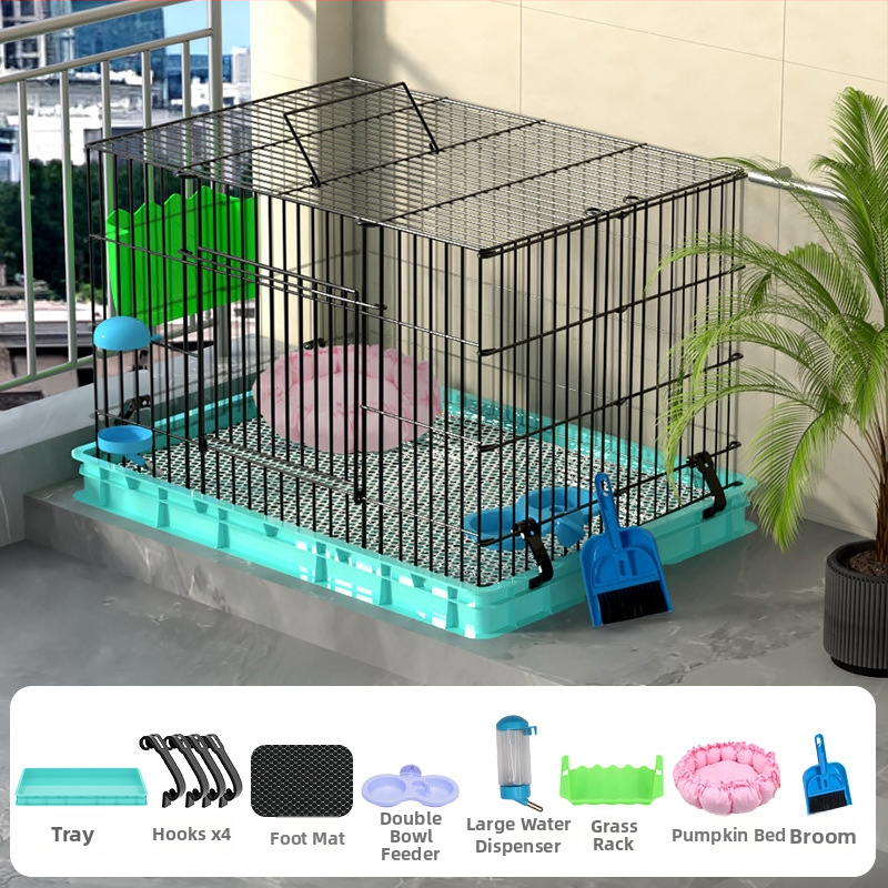 Ξύλινο κλουβί για κουνέλους για οικιακή χρήση, πολυτελής σχεδιασμός, αντι-ούρηση, φωλιά κατοικίδιων