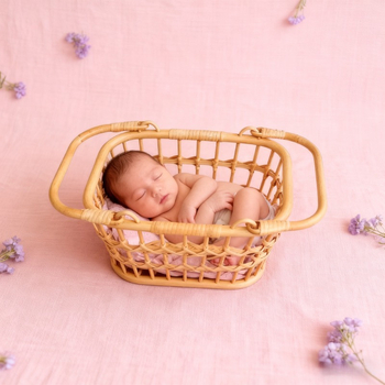 Rekviziti za fotografiju – košara od ratana za novorođenčad, Kitten, materijal ratan, težina 1,2 kg