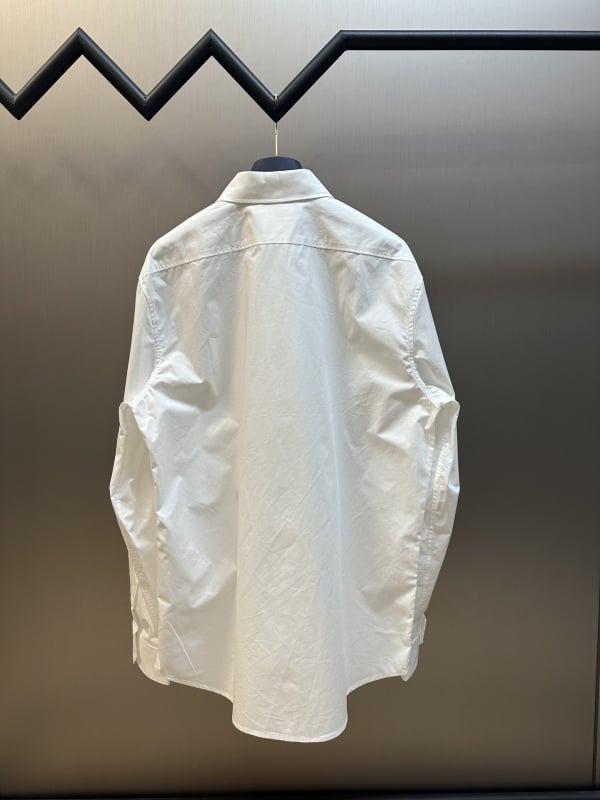 Muška slim-fit košulja s izvezenim detaljem, poliester, dugi rukavi
