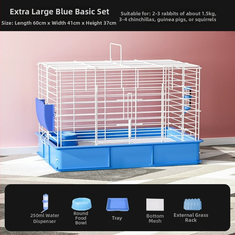 Weibi Κλωβός για κουνέλια, μεταλλικός με επίστρωση, μοντέλο T176001, εσωτερικός πολυτελής κλωβός κατοικίδιων