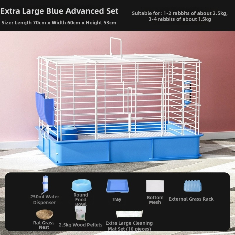 Weibi Κλωβός για κουνέλια, μεταλλικός με επίστρωση, μοντέλο T176001, εσωτερικός πολυτελής κλωβός κατοικίδιων