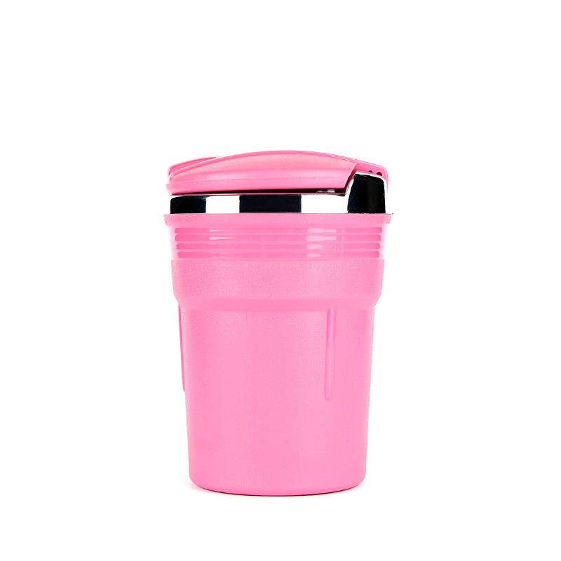 Fire Wheel LED автомобилен пепелник с капак, пластмасов, сваляем и миещ се, печатано лого, възможност за частна марка