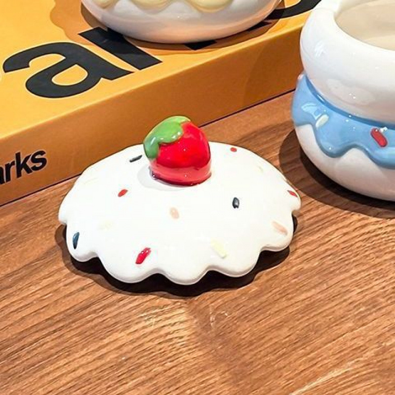 Keramički pepeljar s poklopcem, ručno rezbaren, za dnevni boravak — HL1023460927