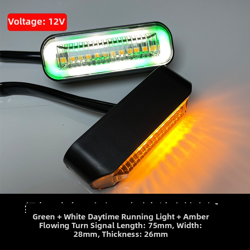 LED deňne svetlo na motocykel CC-003, 12V, ABS puzdro, prispôsobiteľné spracovanie, LED zdroj, životnosť 70 000 hodín