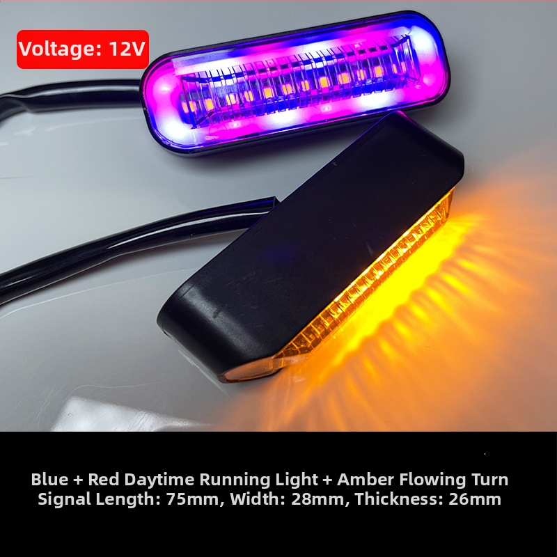 LED deňne svetlo na motocykel CC-003, 12V, ABS puzdro, prispôsobiteľné spracovanie, LED zdroj, životnosť 70 000 hodín