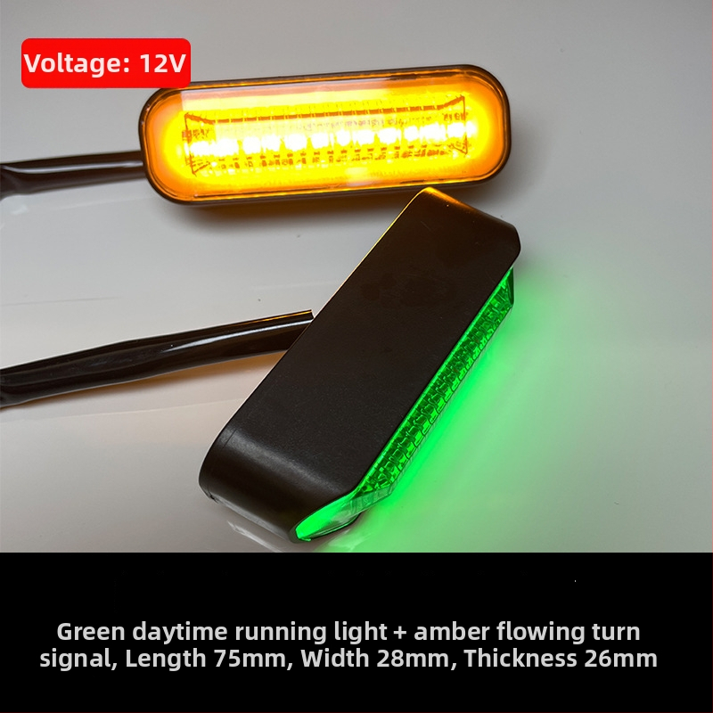 LED deňne svetlo na motocykel CC-003, 12V, ABS puzdro, prispôsobiteľné spracovanie, LED zdroj, životnosť 70 000 hodín