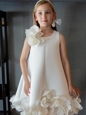 Детска рокля принцеса с А-линия силует (90% полиестер, мека обработка, за деца 3–8 години, есен 2024)