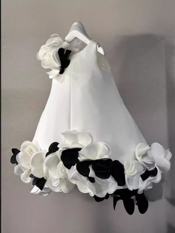 Детска рокля принцеса с А-линия силует (90% полиестер, мека обработка, за деца 3–8 години, есен 2024)