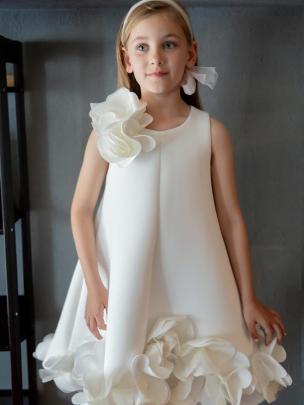 Детска рокля принцеса с А-линия силует (90% полиестер, мека обработка, за деца 3–8 години, есен 2024)