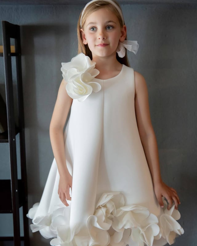 Детска рокля принцеса с А-линия силует (90% полиестер, мека обработка, за деца 3–8 години, есен 2024)