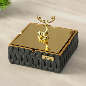 Пепелник с капак - Смола, модерен минималистичен стил, многократно използваем (Материал: Смола; Стил: Модерен минимализъм; Бранд: Aizhi; Кутия: 10 бр)