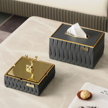 Пепелник с капак - Смола, модерен минималистичен стил, многократно използваем (Материал: Смола; Стил: Модерен минимализъм; Бранд: Aizhi; Кутия: 10 бр)