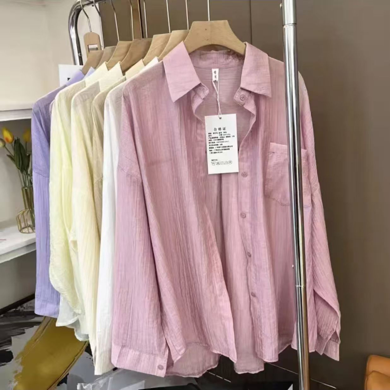 Тенсел риза с UV защита и устойчив на намачкване материал, дълги ръкави, риза-яка, копчета по планка, ежедневен стил