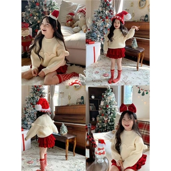 Детска пола в стил принцеса с висока талия, велур, спандекс <30%, за деца 3–8 г.