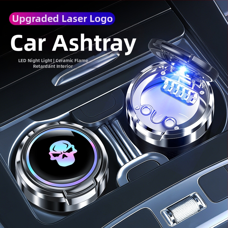 Keramički pepeljak za auto s poklopcem, model T07, lijevanje, 143 g, za kućnu i automobilsku upotrebu