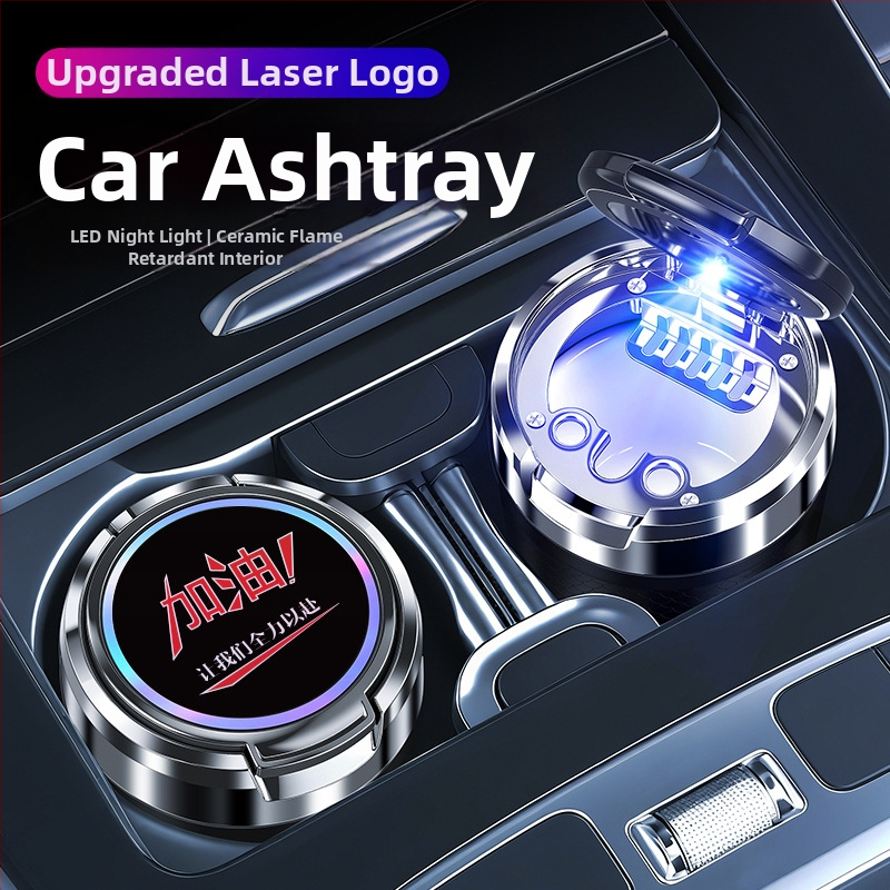 Keramički pepeljak za auto s poklopcem, model T07, lijevanje, 143 g, za kućnu i automobilsku upotrebu