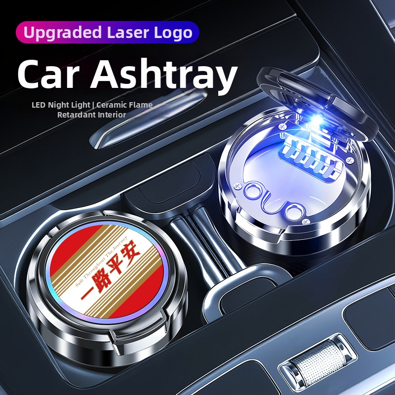 Keramički pepeljak za auto s poklopcem, model T07, lijevanje, 143 g, za kućnu i automobilsku upotrebu