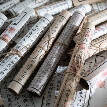 Retro rekviziti za fotografiju u kineskom stilu: papirni rolni, Hanfu figura, dekor prostora za model i rekviziti za livestream