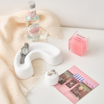 Suport de expunere bijuterii – tavă de gips pentru inele, stil INS, pentru fotografierea bijuteriilor, Light and shadow stars