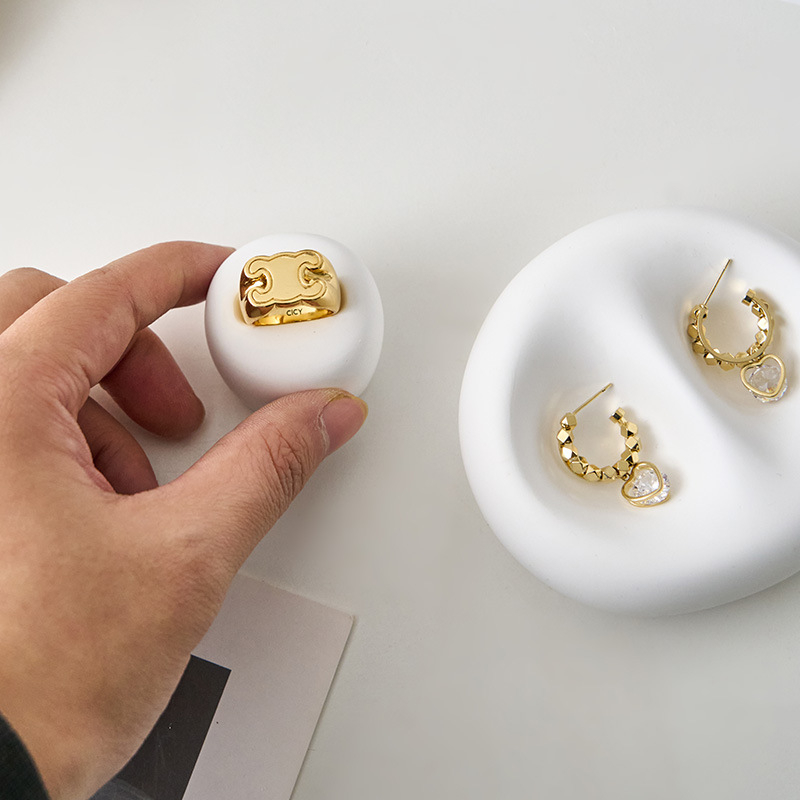 Suport de expunere bijuterii – tavă de gips pentru inele, stil INS, pentru fotografierea bijuteriilor, Light and shadow stars