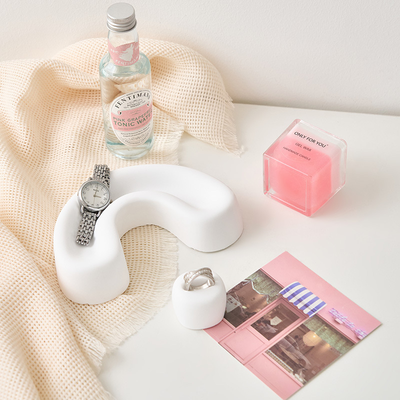 Suport de expunere bijuterii – tavă de gips pentru inele, stil INS, pentru fotografierea bijuteriilor, Light and shadow stars