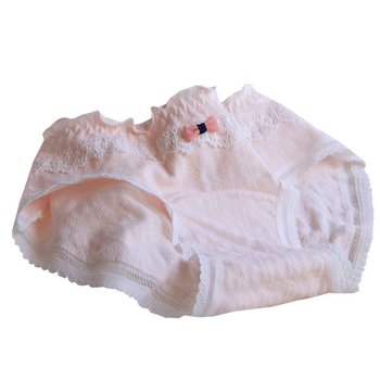 Дамски памучни бикини с удължен чатал, антибактериален памук, дишащ жакардов плат, средна талия, флорални мотиви