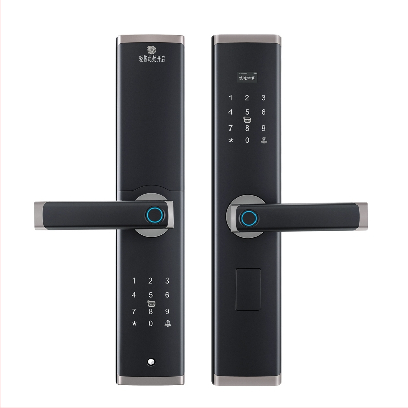 Двустрaнично интелигентно заключване с проверка по отпечатък и парола, дистанционно отключване; капацитет отпечатъци 100; >100000 отключвания; време на сканиране <0.5 s; фалшиво разпознаване <0.001%; диапазон на работа -20 до 60°C